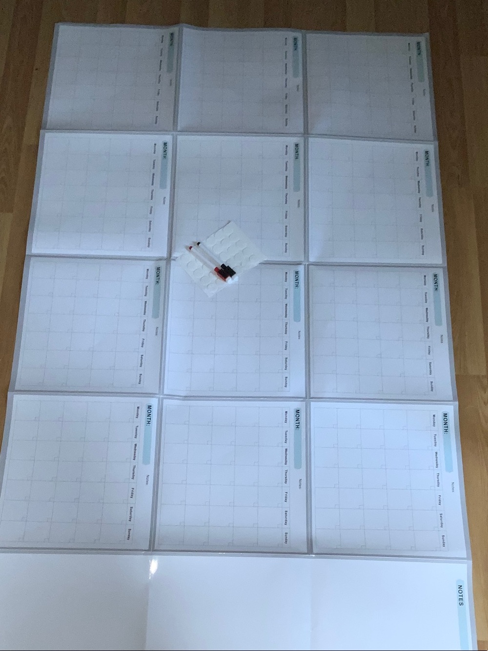 12 Month wall Planner Calendar 📆